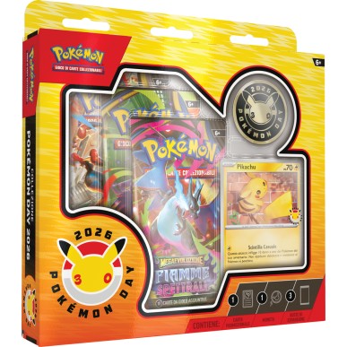 Pokémon TCG – Collezione Pokémon Day 2026 (Promo Pikachu + Moneta + Buste) | ITA