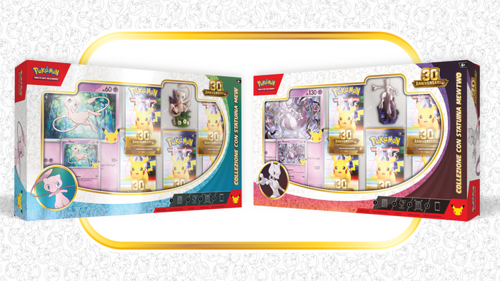 Pokémon GCC 30° Anniversario – Collezione con statuina Mew / Mewtwo (ITA)