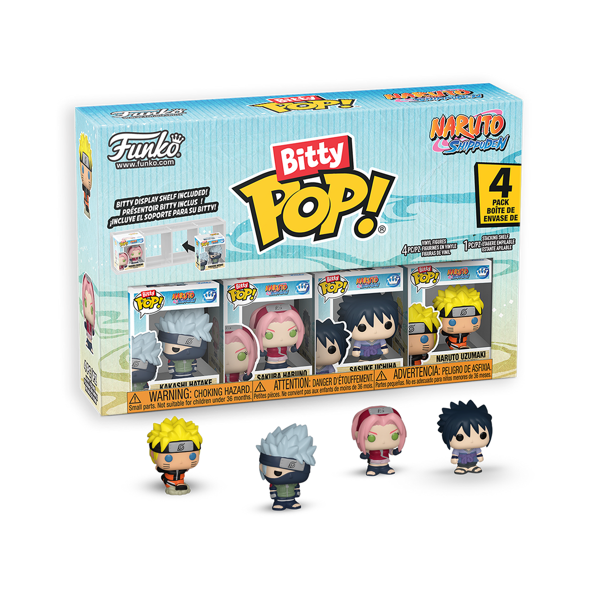 Funko Bitty Pop! Naruto Shippuden – Team 7 con Kakashi, confezione da 4