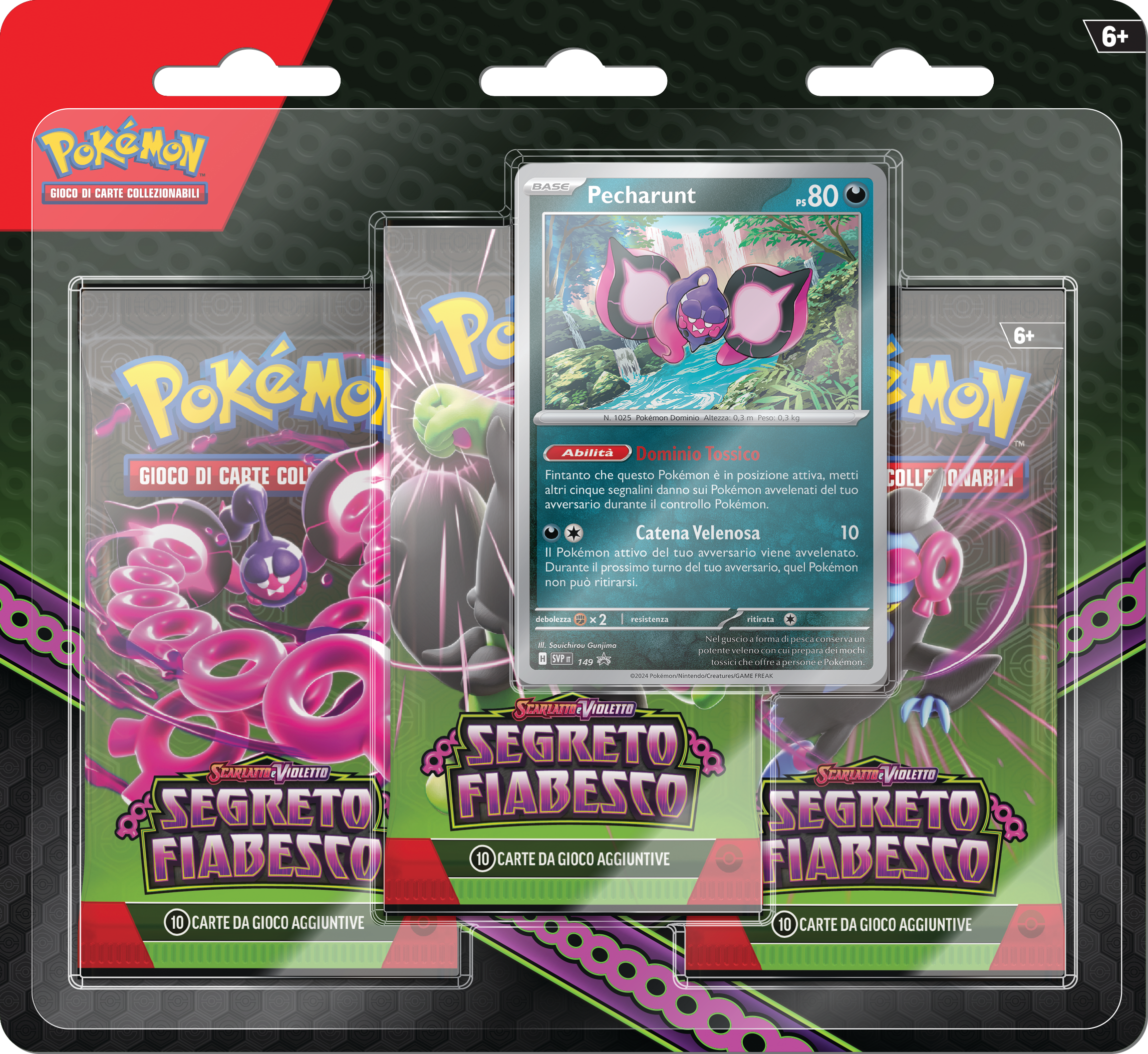 Pokémon Blister 3 Buste – Segreto Fiabesco + Promo Pecharunt – ITA
